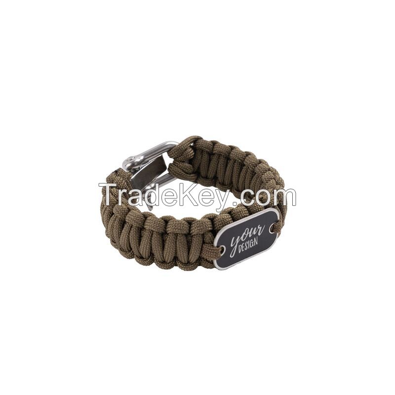 Paracord Survival Bracelet With Nameplate