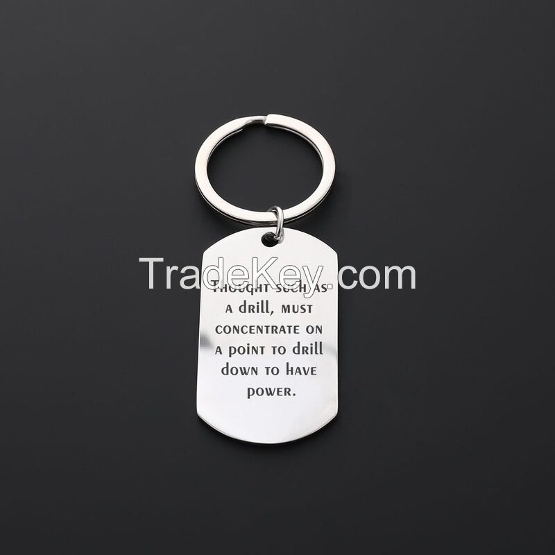 Personalized Engraved Stainless Steel Keychain