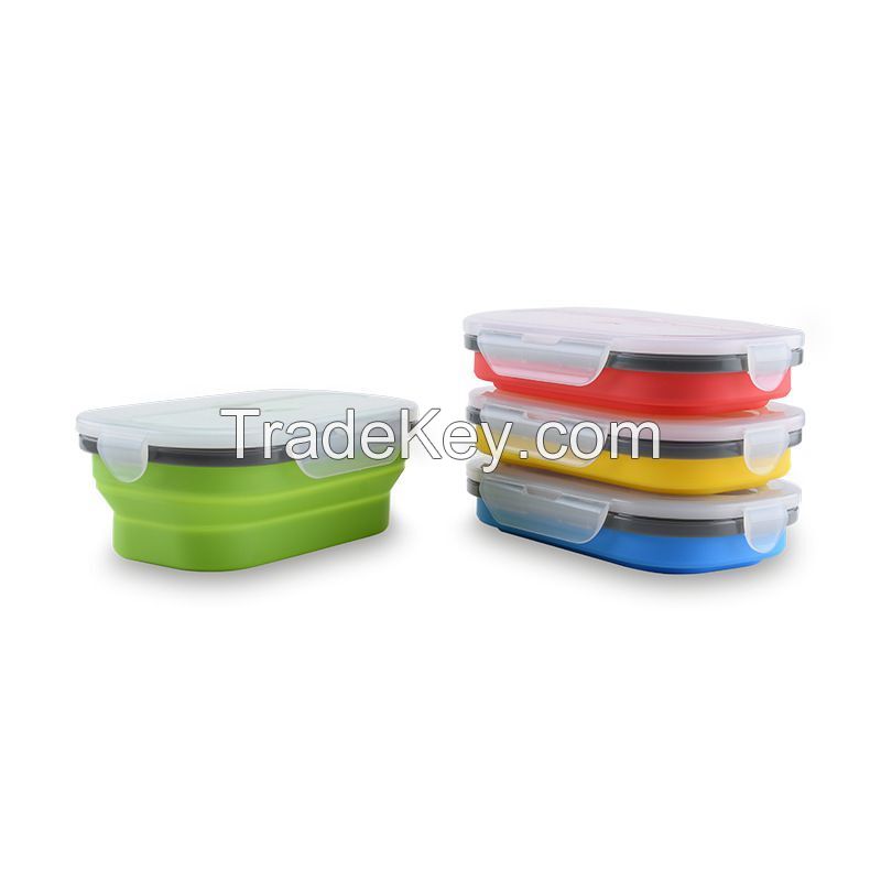 Silicone Folding Square Lunch Box
