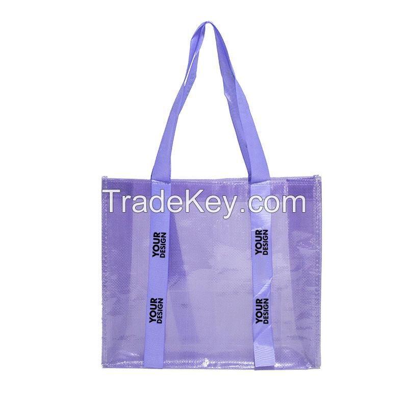 Custom Transparent PP Laminated Tote Bag