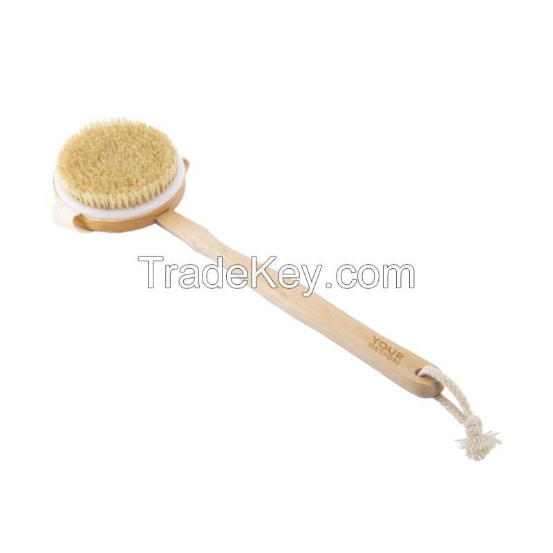 Detachable Bristle Shower Brush With Long Handle