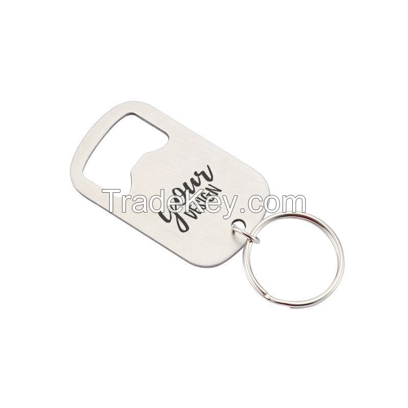 Custom Stainless Steel Bottle Opener Keychain