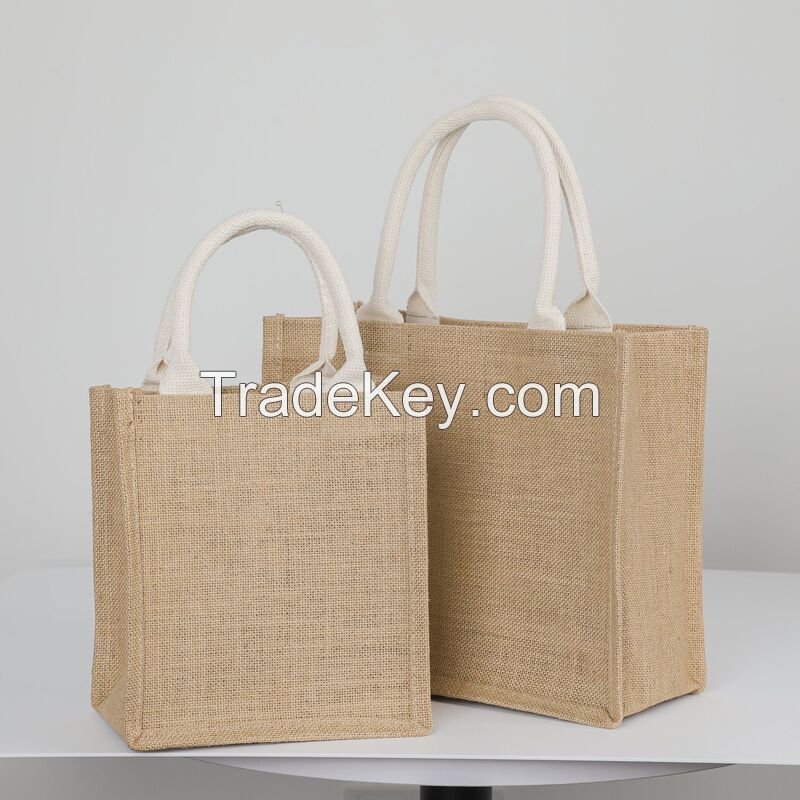Reusable Jute Burlap Tote Bag