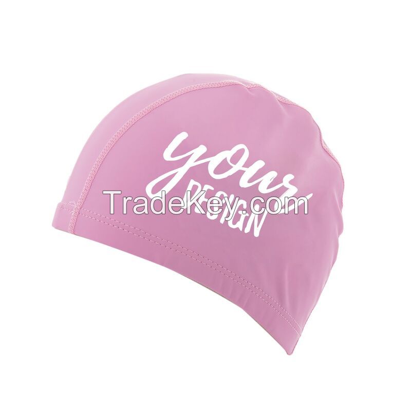 High Quality PU Swimming Cap For Kids