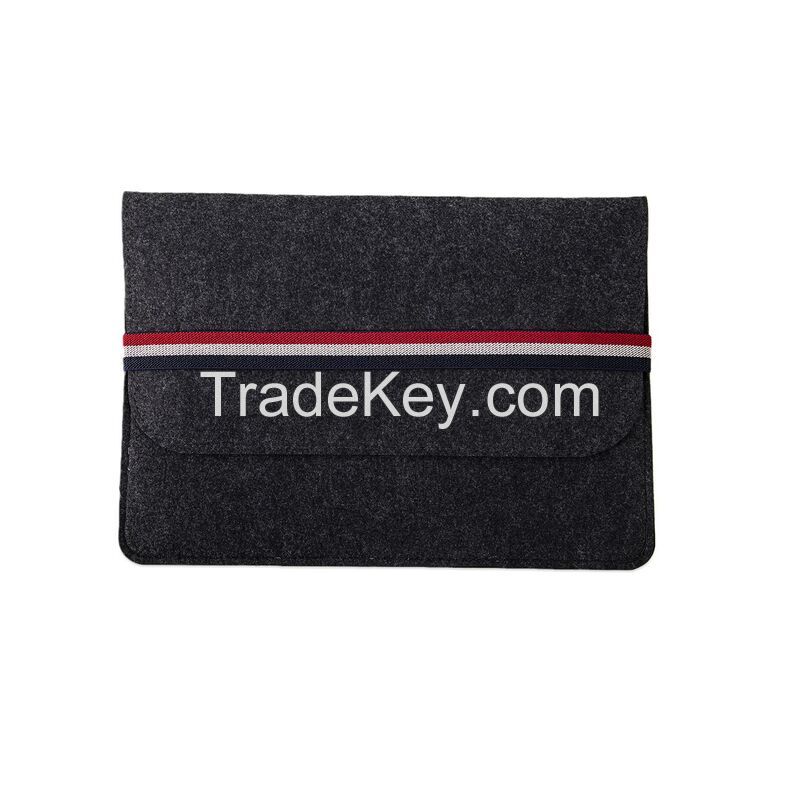 Felt Laptop Sleeve Case With Elastic Band
