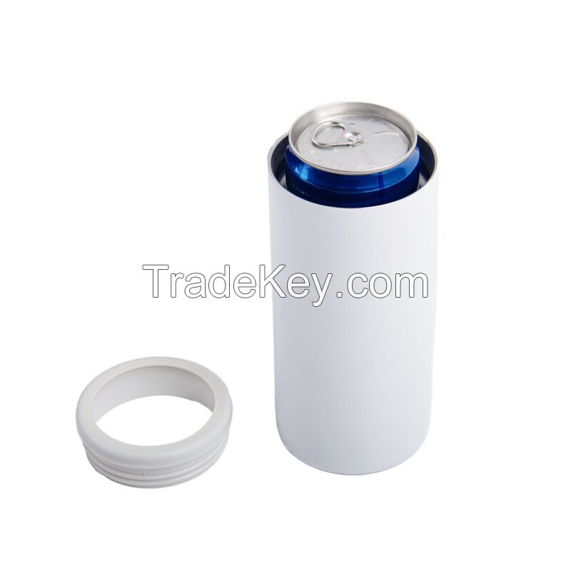 12 oz. Stainless Steel Can Cooler For Slim Beer