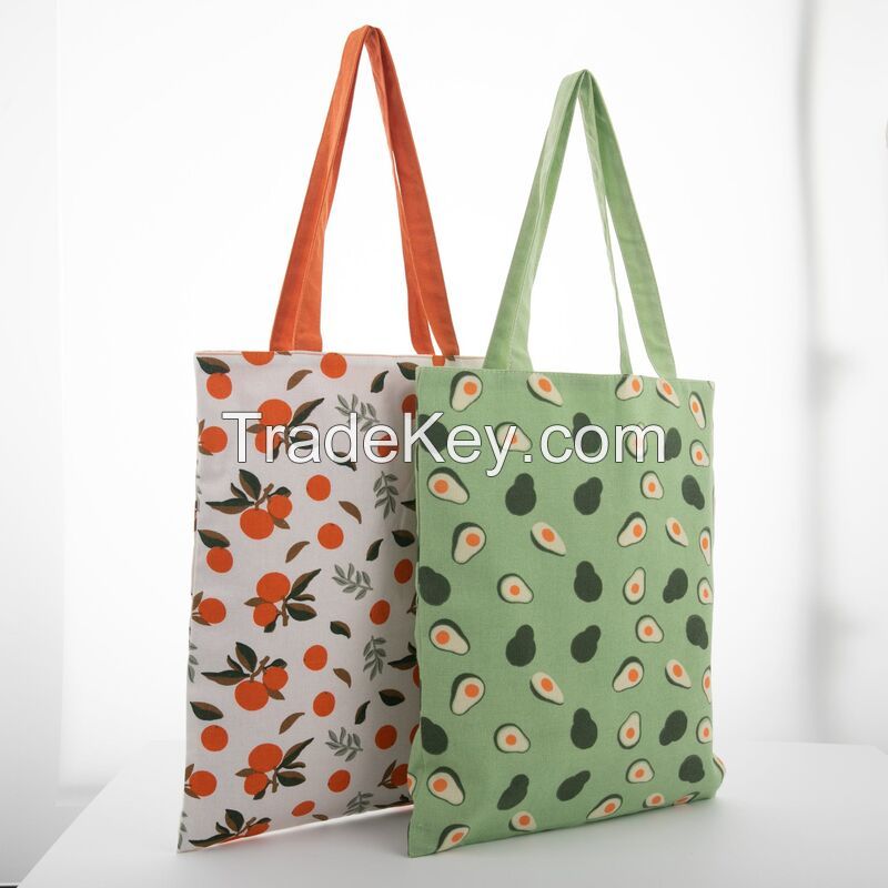 Double Sided Reusable Canvas Grocery Bag
