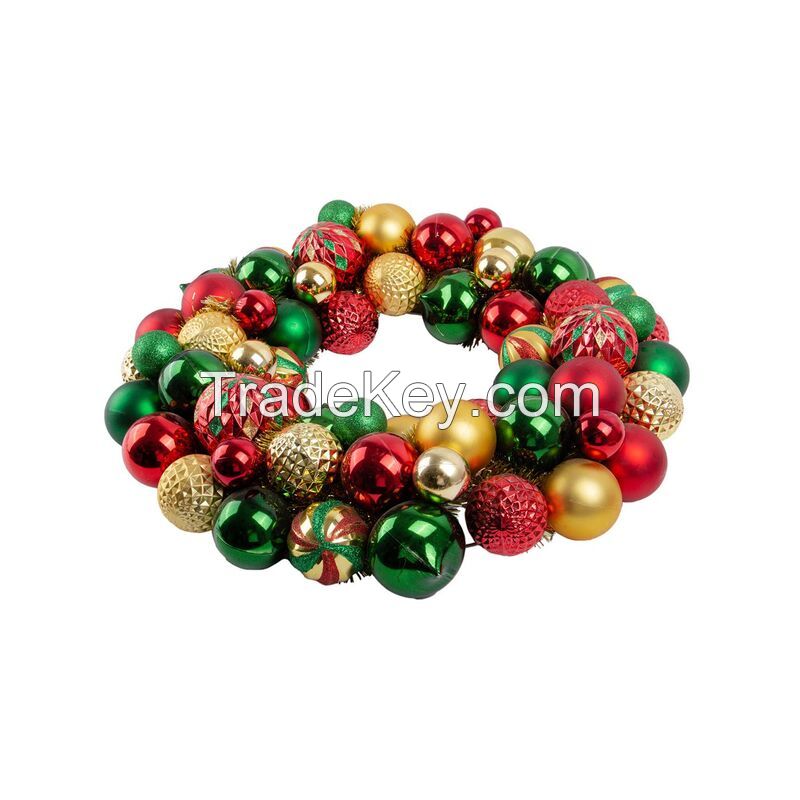 Christmas Colorful Ball Wreath
