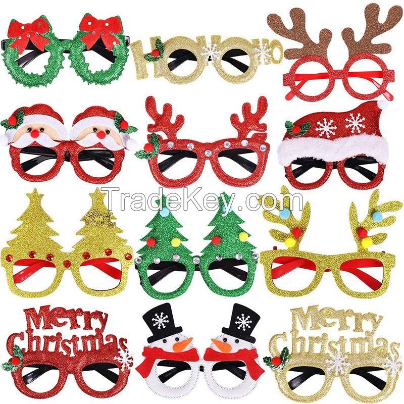 Funny Christmas Party Glasses Frame