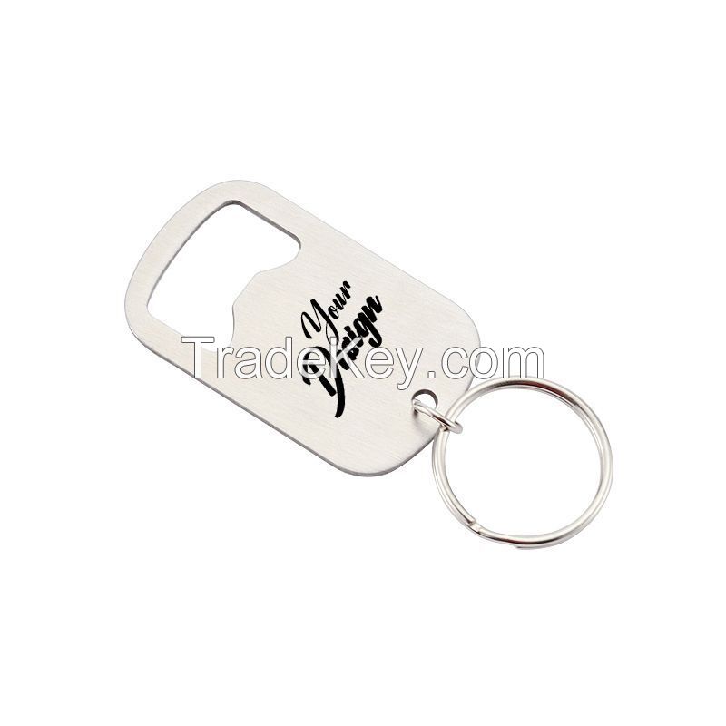 Custom Stainless Steel Bottle Opener Keychain