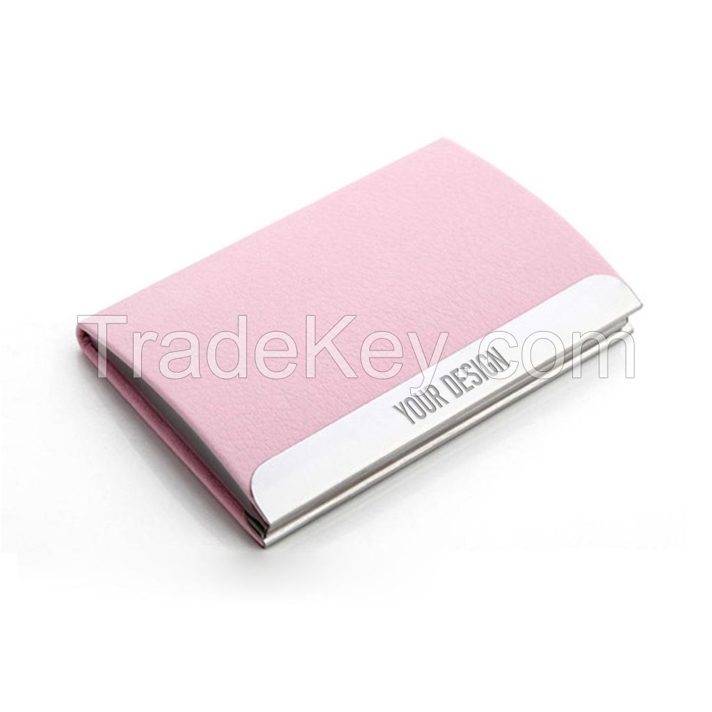 Lychee Patten Stainless Steel Card Holder