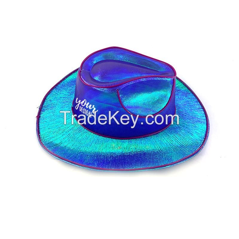 LED Holographic Cowboy Party Hat