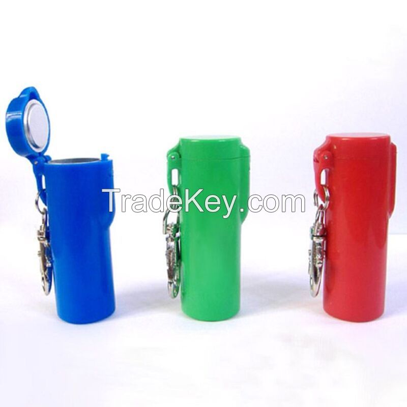 Outdoor Mini Metal Ashtray Keychain With Lid