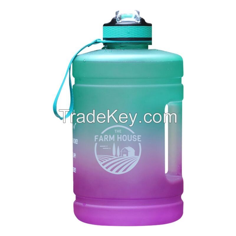 1 Gallon Gradient Color Sports Water Bottle