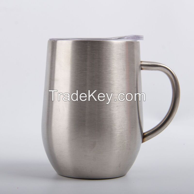 12 oz. Stainless Steel Wine Tumbler With Handle