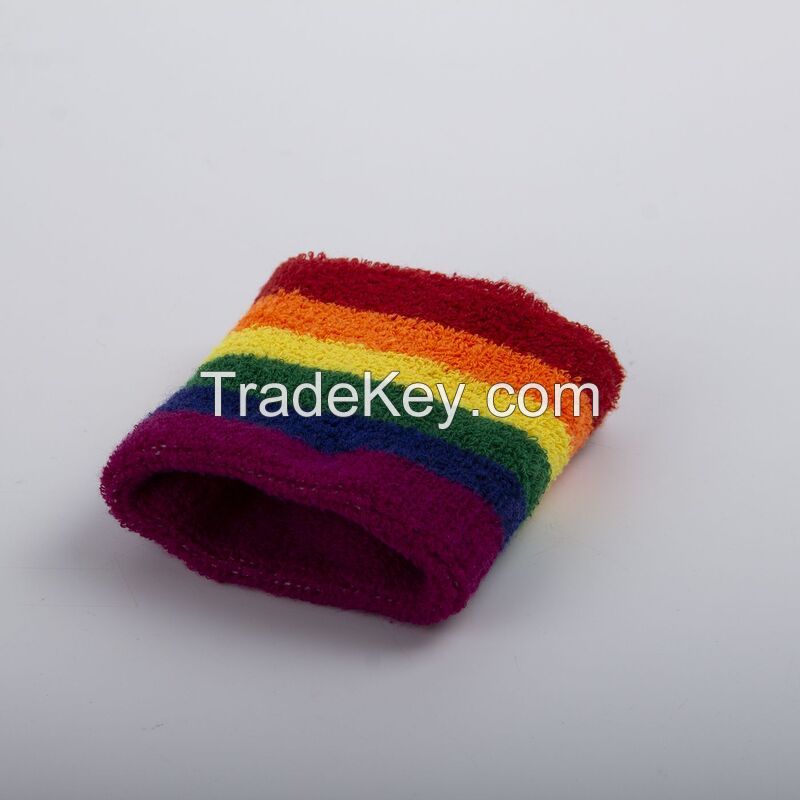 Sports Cotton Rainbow Wristband