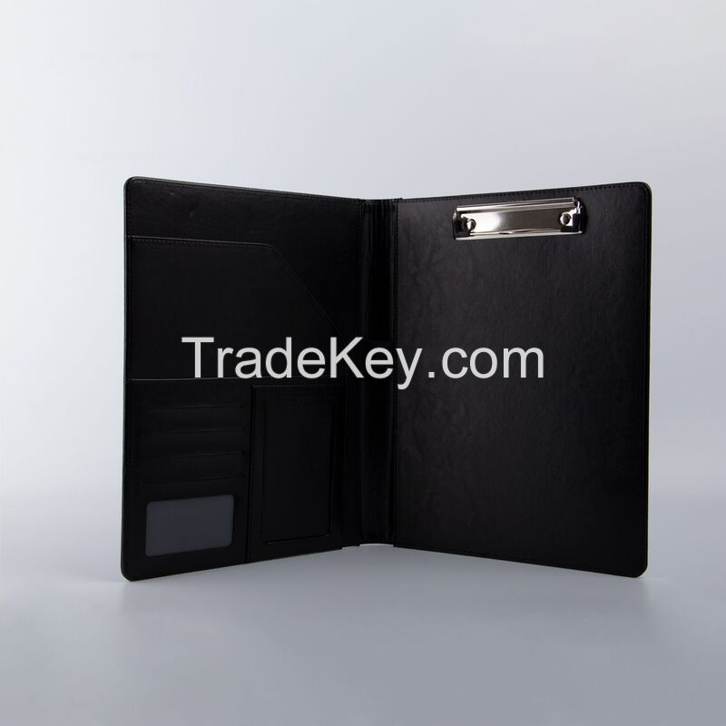 A4 Faux Leather Padfolio With Clipboards