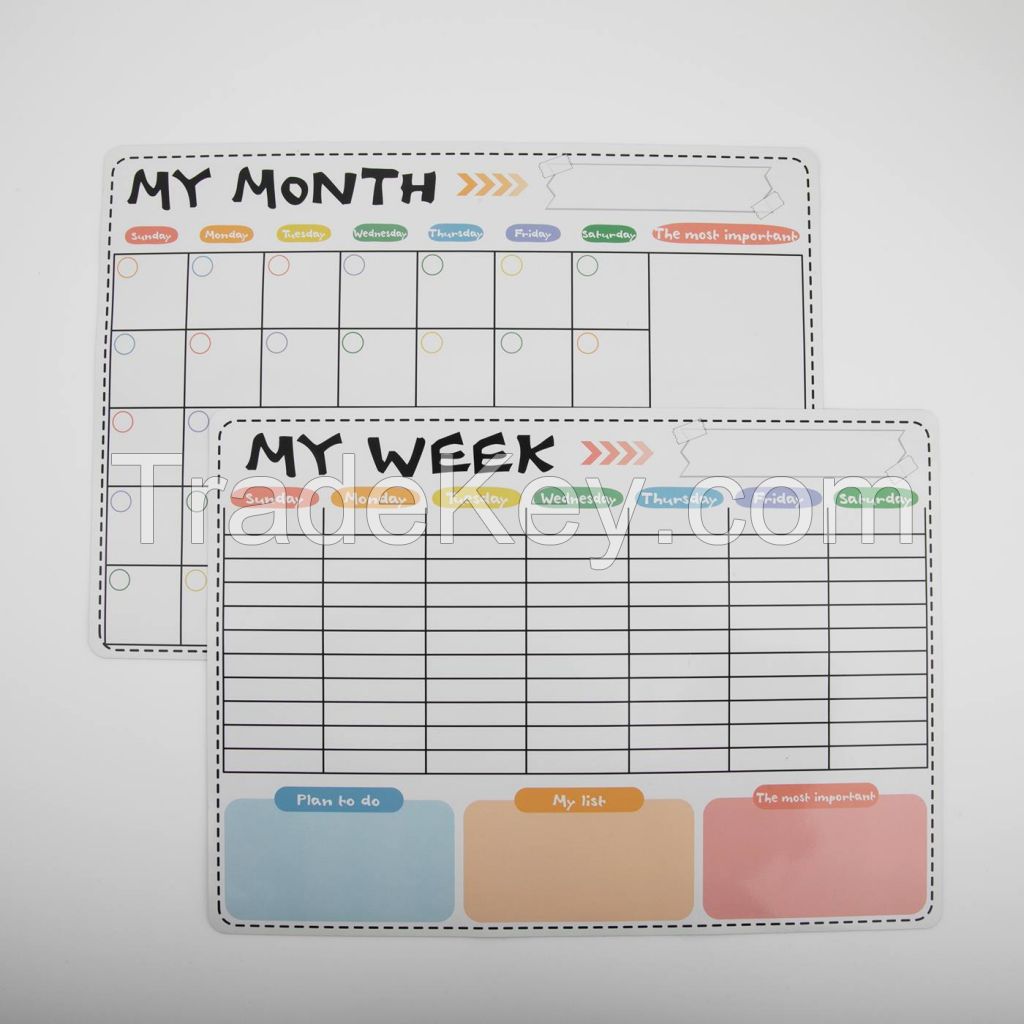 Magnetic Refrigerator Calendar Whiteboard