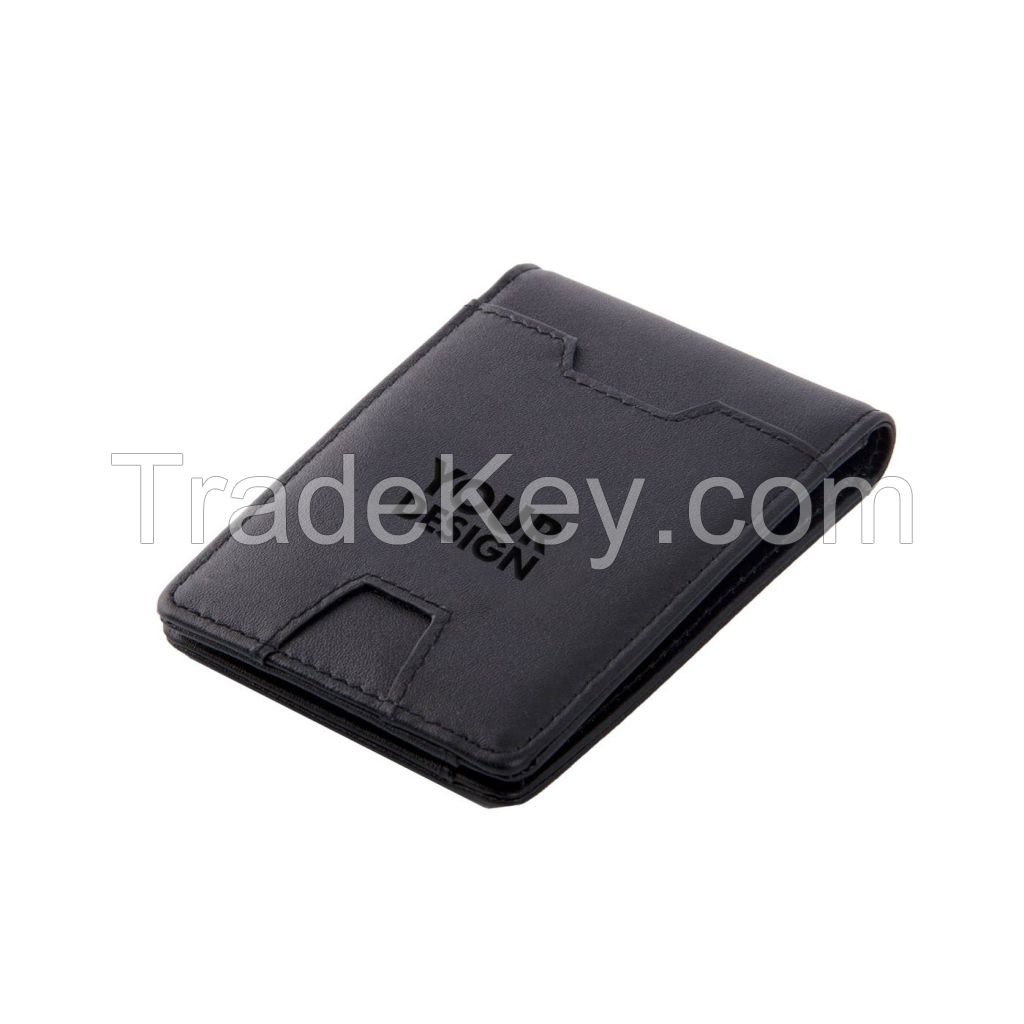 Leather Wallet With Cash Clip