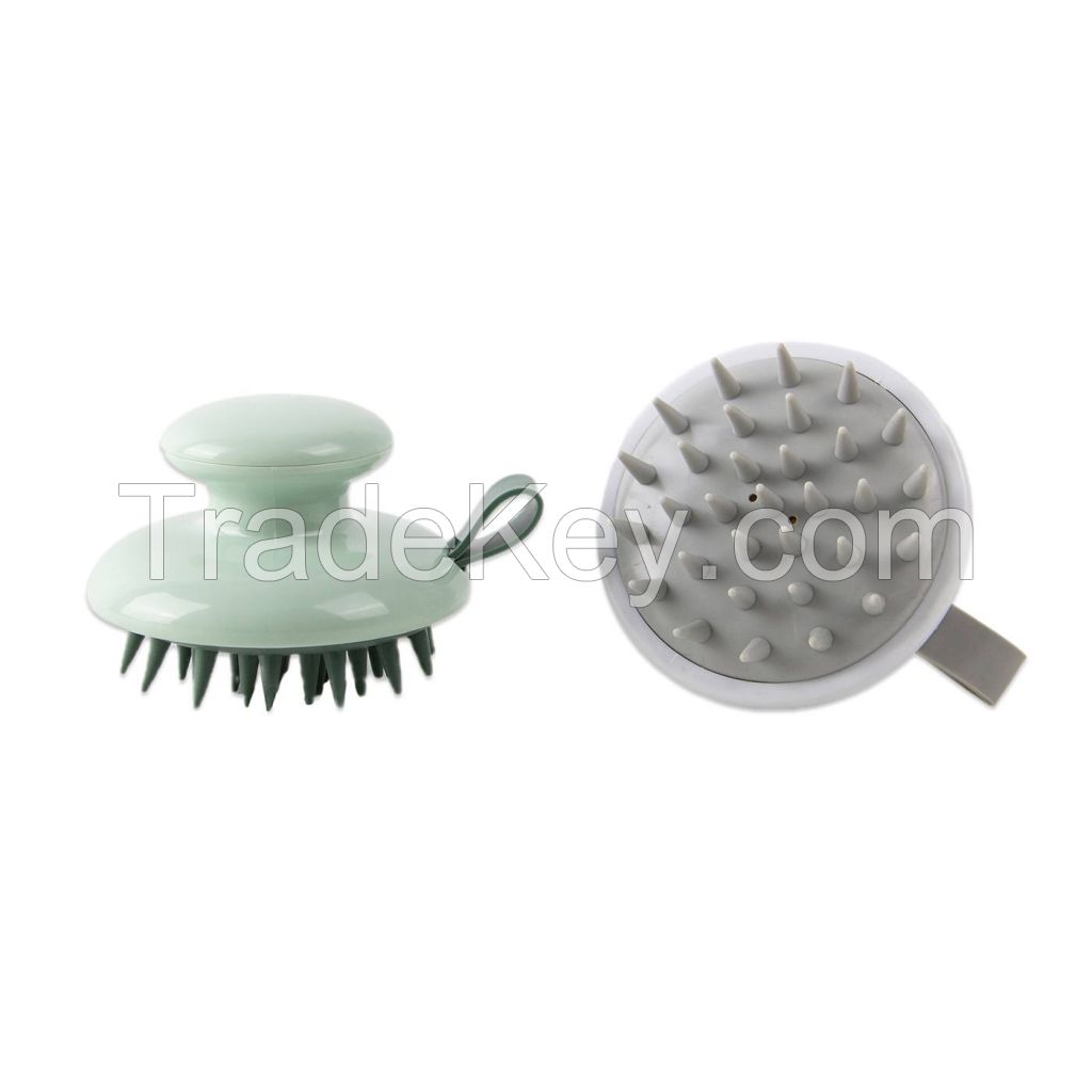 Silicone Scalp Shampoo Brush With Handle