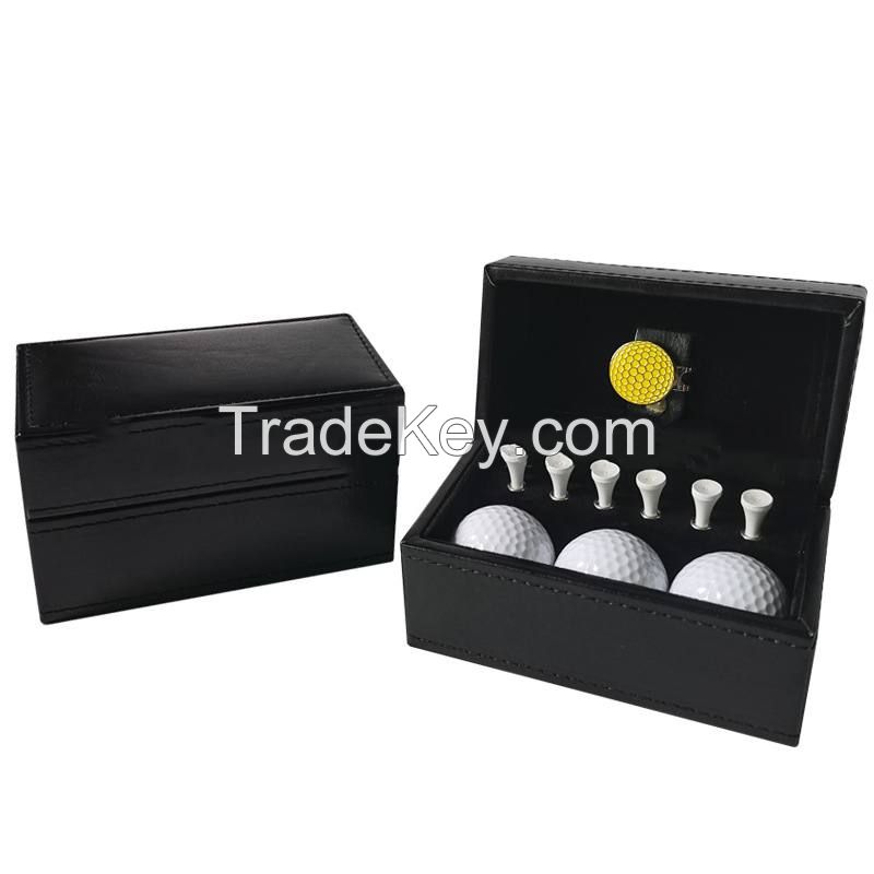Golf Ball Set With Leather Box