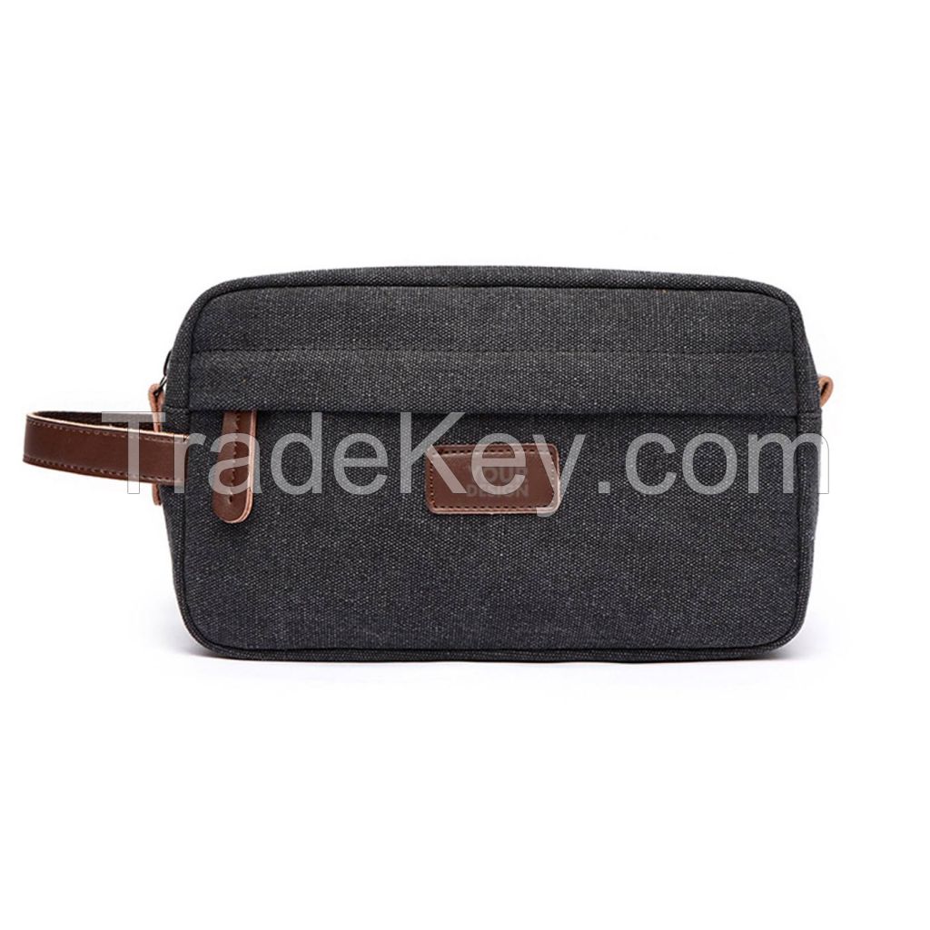 Canvas Travel Cosmetic Bag With Handle