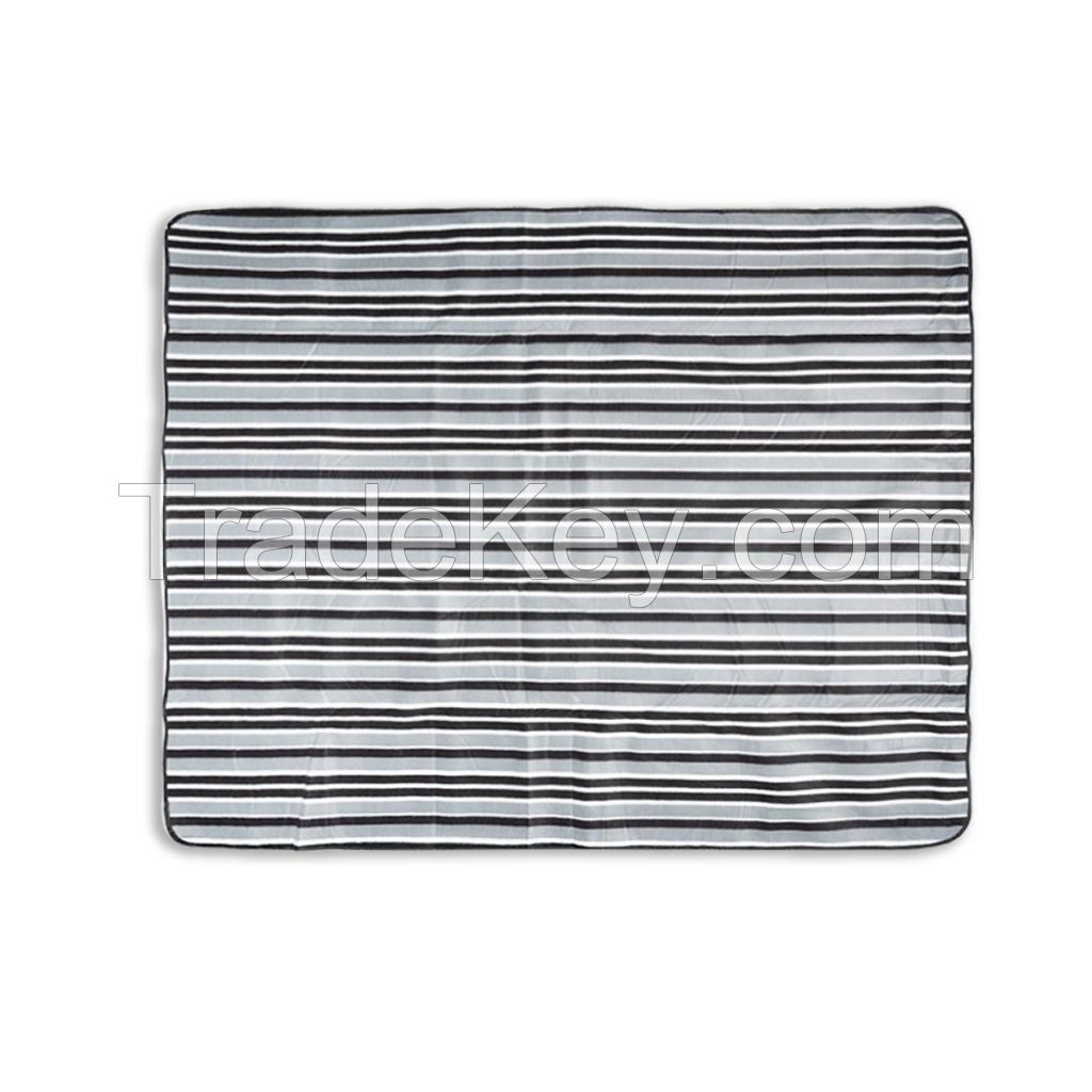 Fleece Picnic Blanket With Leather Strap