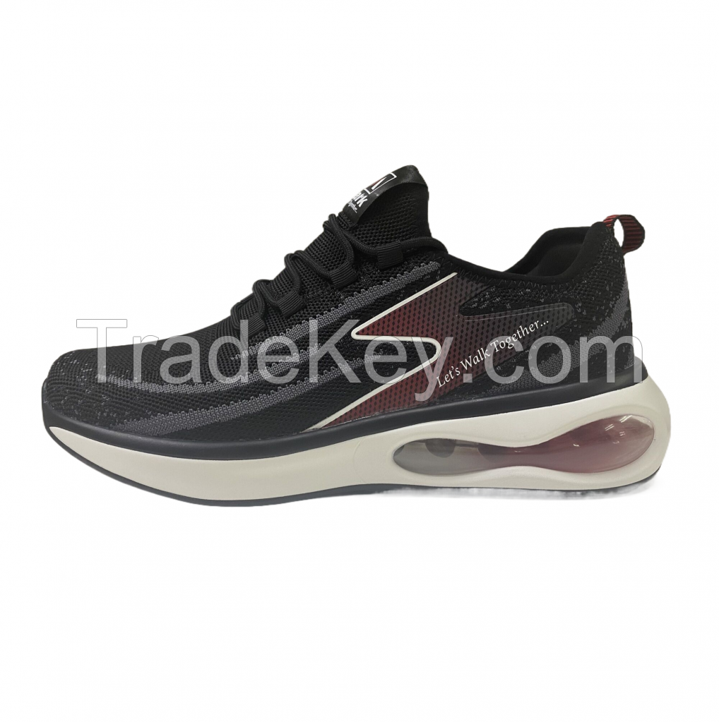 new model knitting black running sneakers wholesale cheap men sport shoes