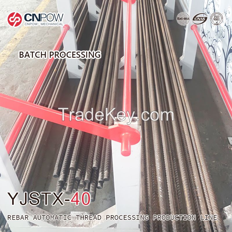 Rebar thread processing line