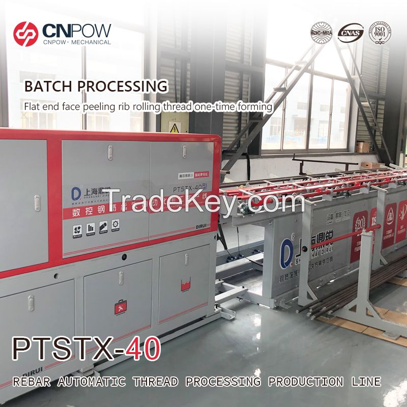 Rebar thread processing line