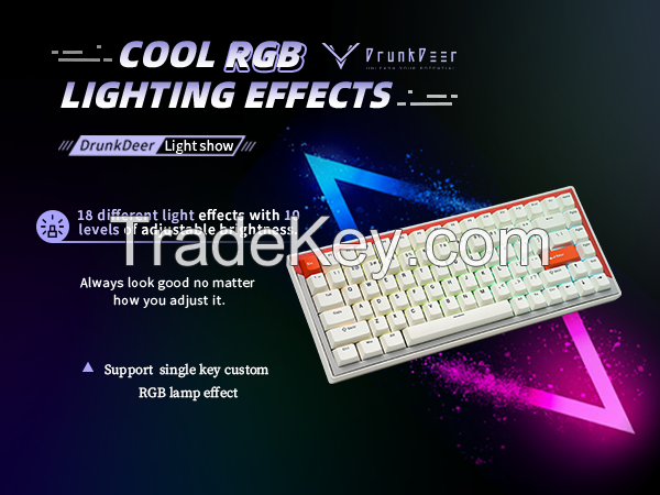 DrunkDeer G75 Rapid Trigger Mechanical Keyboard, TKL Gaming Keyboards, Magnetic Switch Keyboard, 75% Layout - 84 Keys, RGB