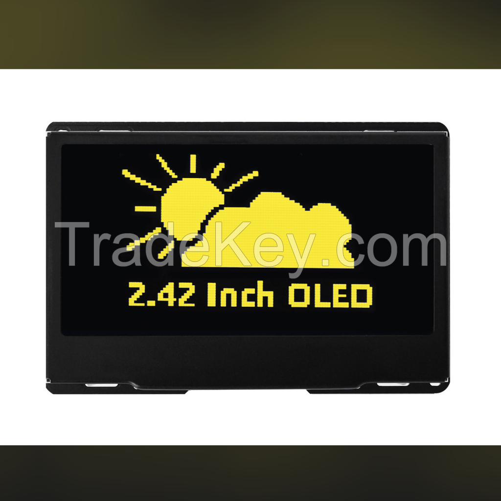 2.42 Inch OLED Display Screen module 128 x 64 Pixels Yellow and Black Supports SPI/ I2C Communication