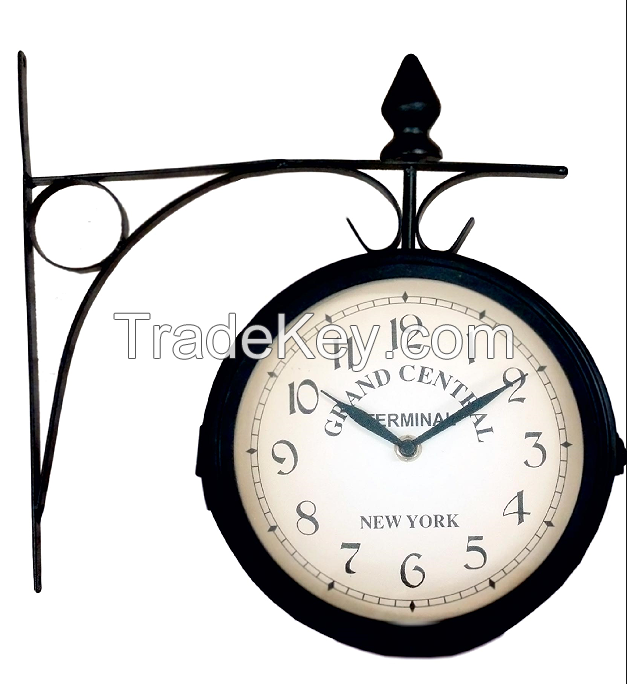 Double side Outdoor Wall Clock for garden
