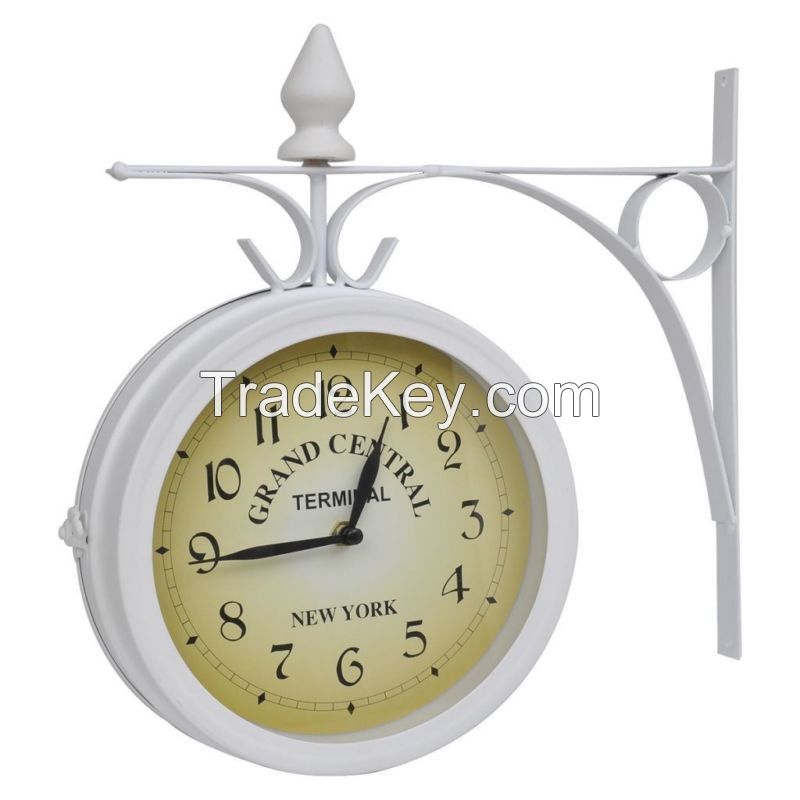 Double side Outdoor Wall Clock for garden