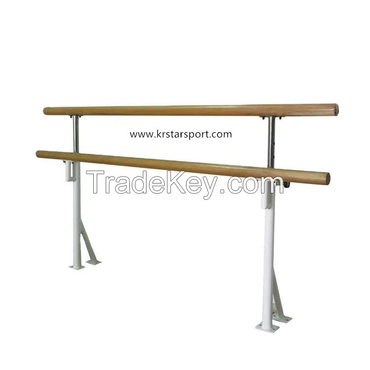 Floor mounted type double ballet barre