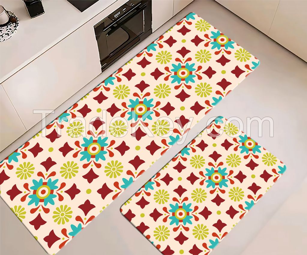 2 pcs of  anti-fatigue and non-slip water-proof pu kitchen mats 