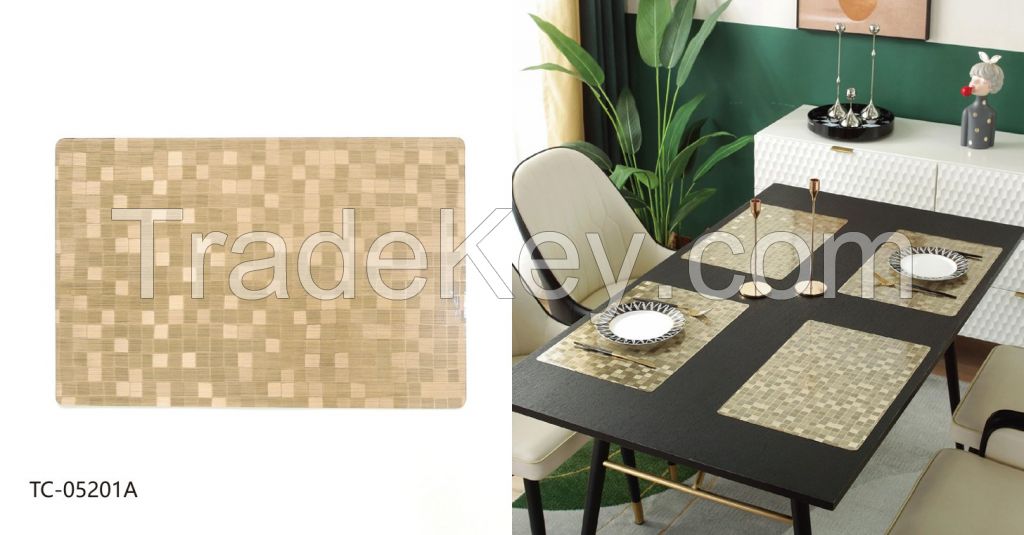 factory price of waterproof washable placemats for dining table 