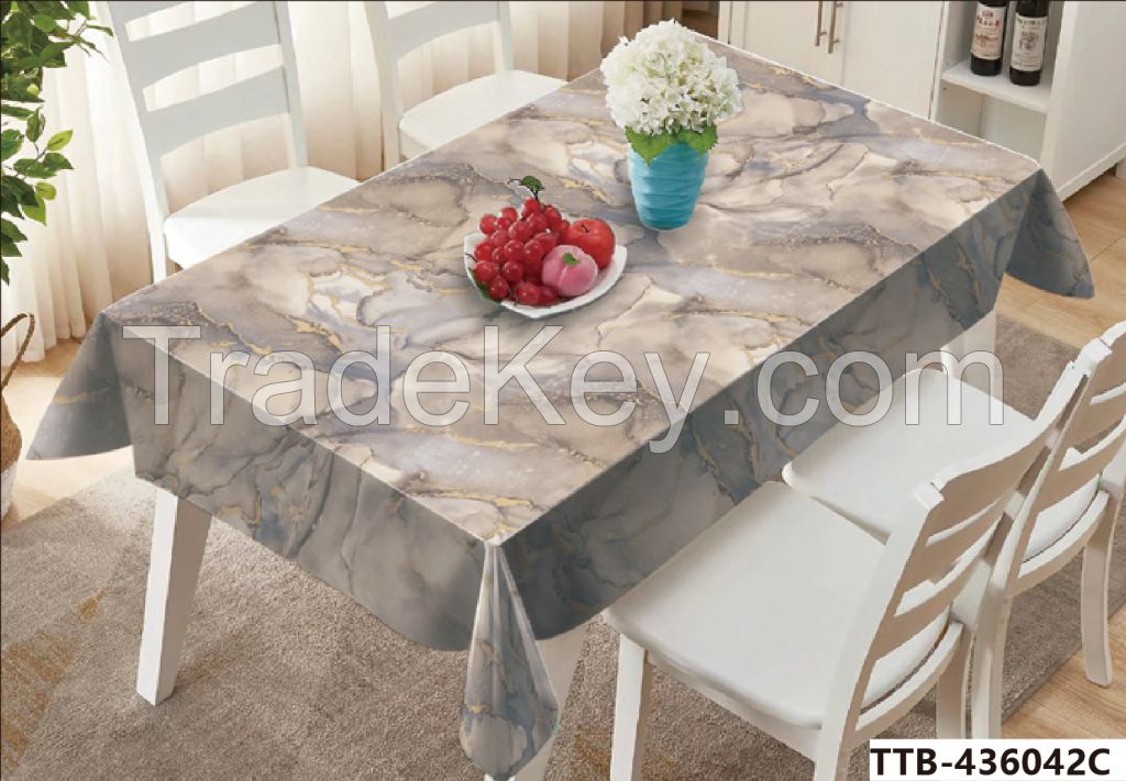  Luxurious Shimmery Fabric Tablecloth for Formal Dining, Holiday, Wedding or Party, 60" x 102", Silver