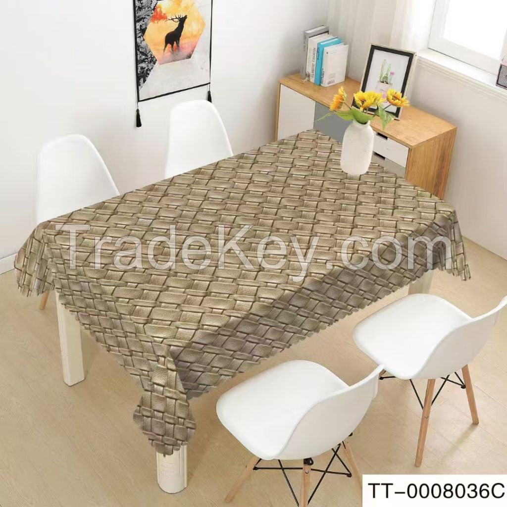 Leather Tablecloth And Classic Farmhouse Table Cloth 