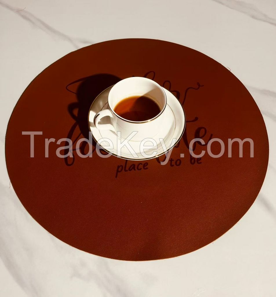 Vinyl Placemat Waterproof Pu Leather Heat Resistant Dining Table placemat Decor Fall Kitchen Table Mats Indoor Outdoor