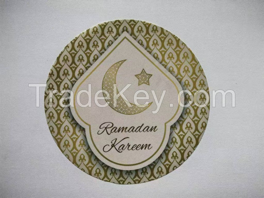 Ramadan heat resistance round 38 cm coffee Dining table mat 