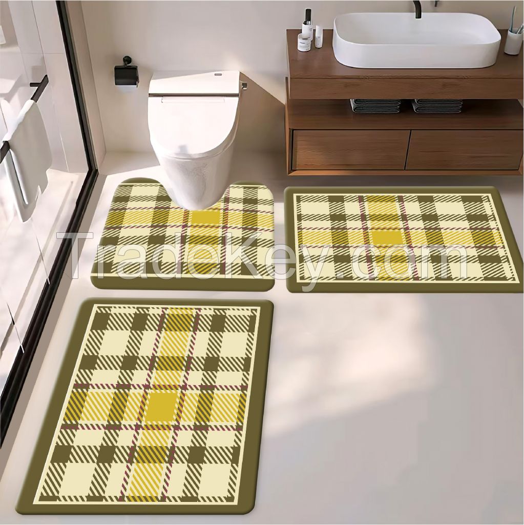 Lattice Shape Wear Resistance Bathroom Mat , Non-slip Bath  Shower Mat 