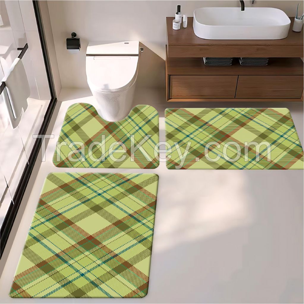 Lattice Shape Wear Resistance Bathroom Mat , Non-slip Bath  Shower Mat 