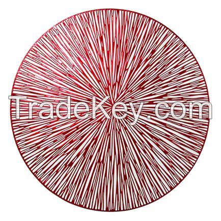 round 38cm vinyl placemats heat resistance placemats for hotel home dining table mat