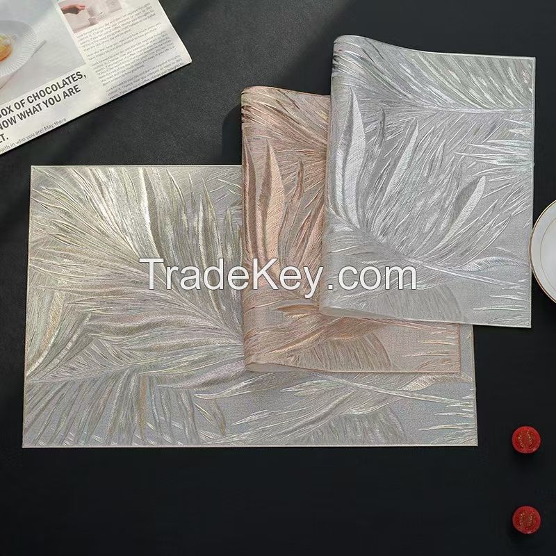round 38cm vinyl placemats heat resistance placemats for hotel home dining table mat