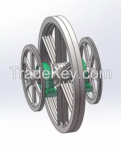 Customized flywheel energy saving alternator cast iron flywheel pulley for10kw, 15kw, 20kw, 30kw, 50kw eccentric