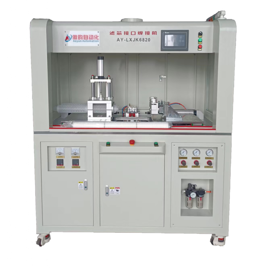 pleated filter cartridge adaptor weld machine