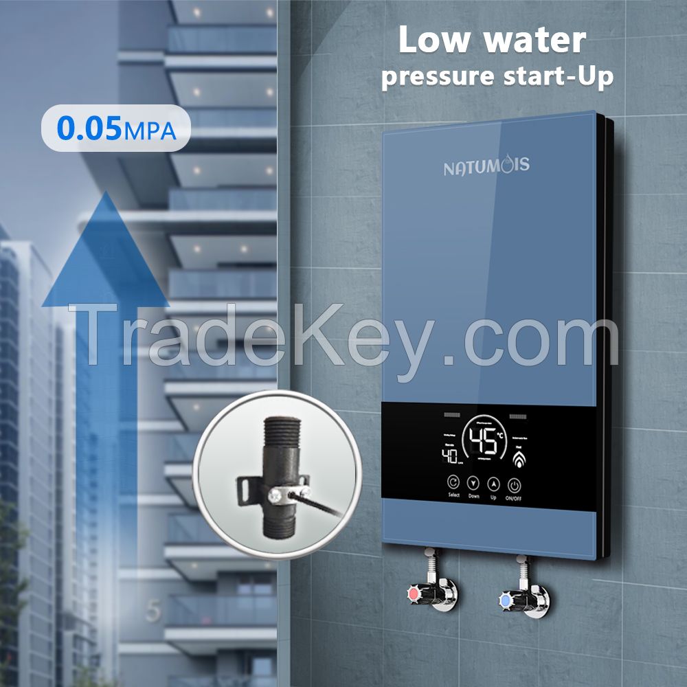 Smart instant water heater 8500W electric boiler hot water tankless instantaneous geysers indoor for hotel shower