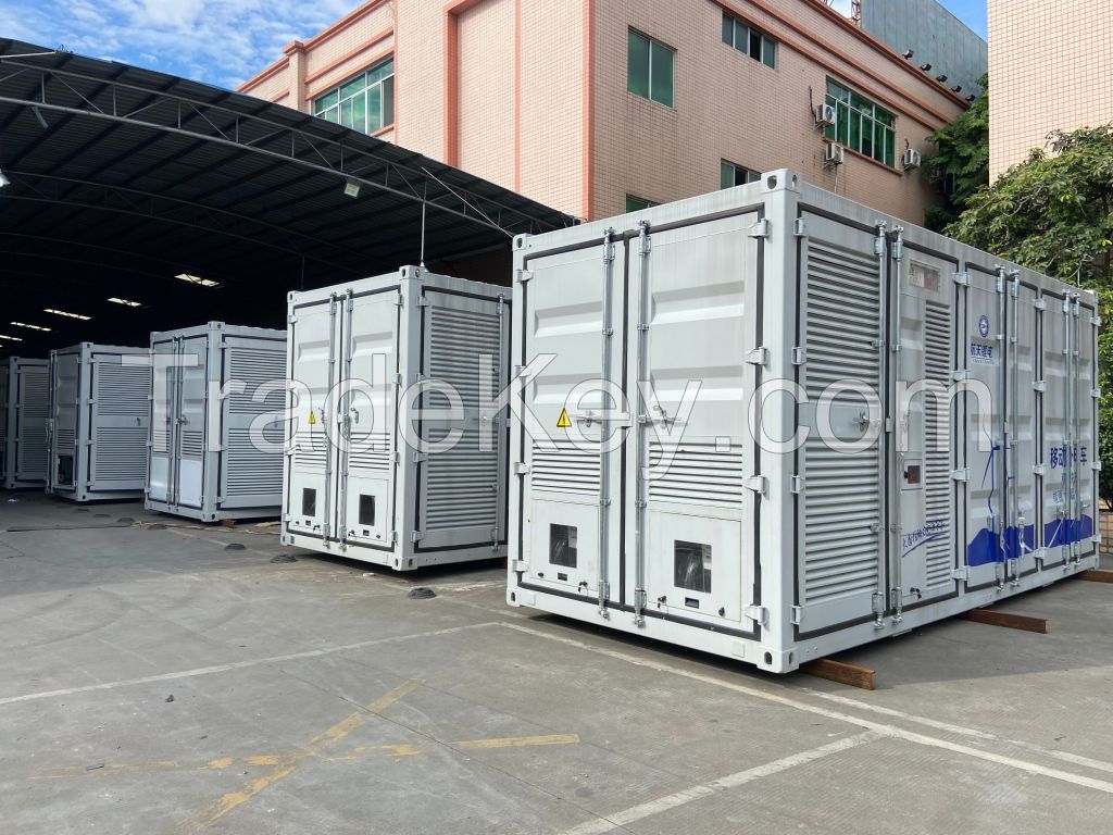 Solar photovoltaic energy storage system with lithium battery container