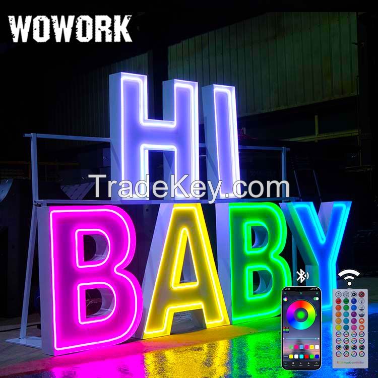 WOWORK marquee letter number light for wedding party decoration